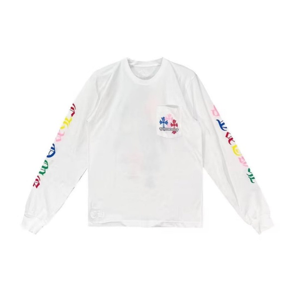 Chrome Hearts Multicolor Cross Cemetery Long Sleeve Tee – White - Picture 2 of 3